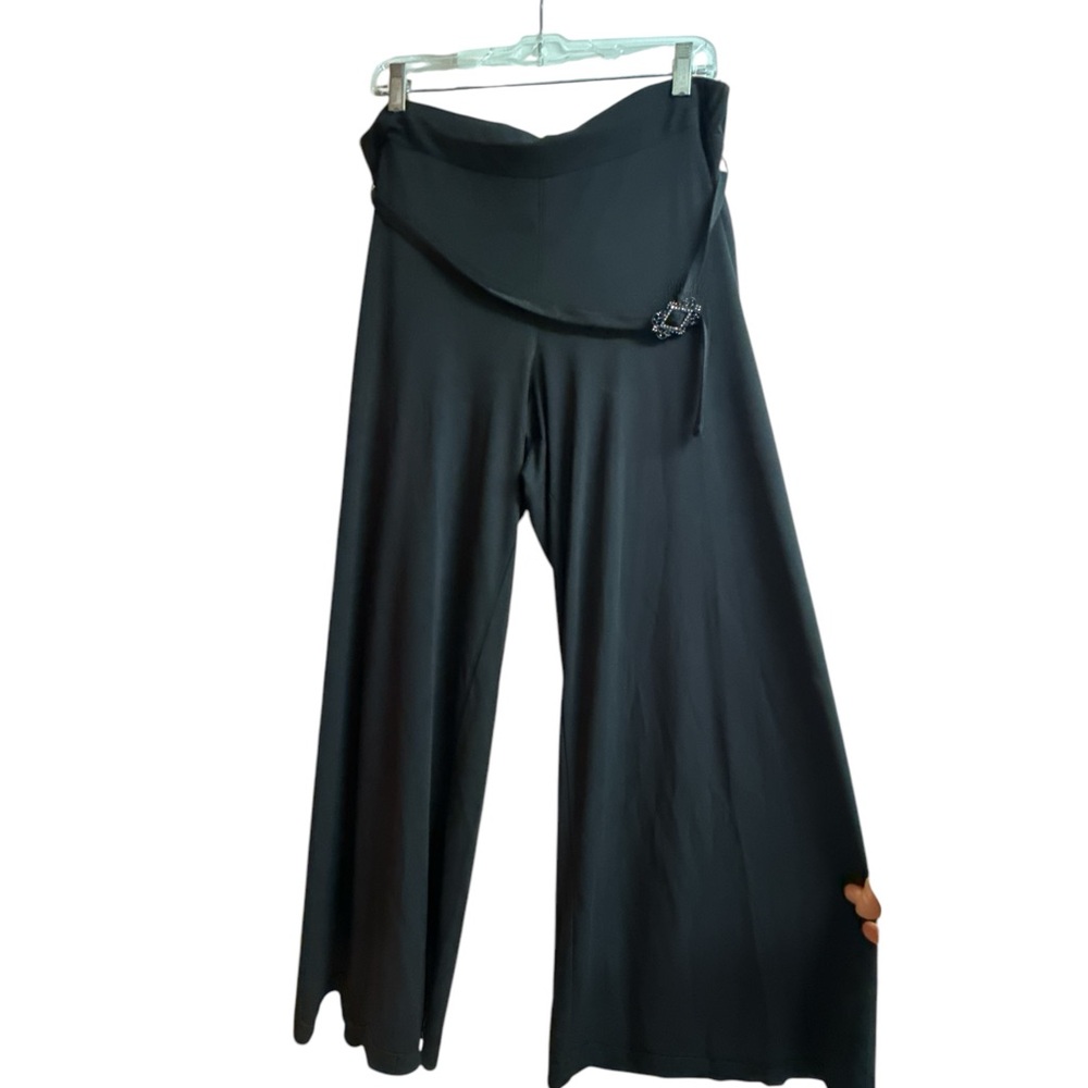 Lauren Ralph Lauren marcasite belted flowy elastic waist pull on pants dressy L